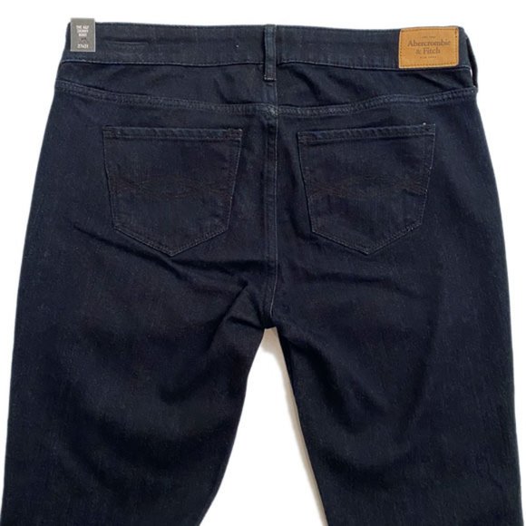 Abercrombie & Fitch Dark Navy Skinny Boot Low Rise Jeans Size 4s - Picture 2 of 8